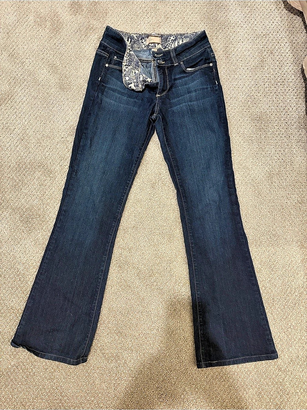 Paige Flare Leg Jeans in Blue Waist 27